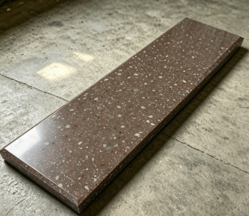 Brown Speckled Acrylic Sheet Customized Thickness Suitable for Bathroom Vanity Tables and Shower Wall Panels